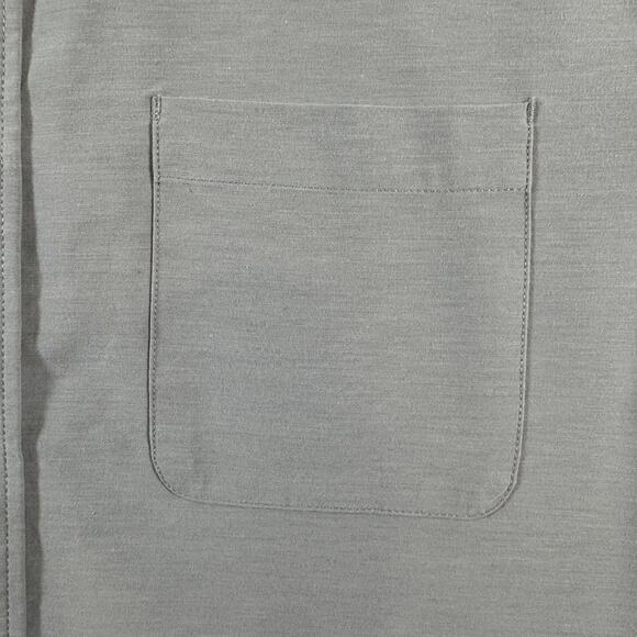 Vuori Shirt Mens Extra Large Gray Short Sleeve Button Down Stretch Performance - Picture 10 of 11